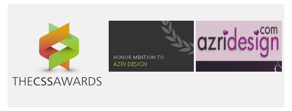 Azri Design got an Honor Mention from "The CSS Awards"